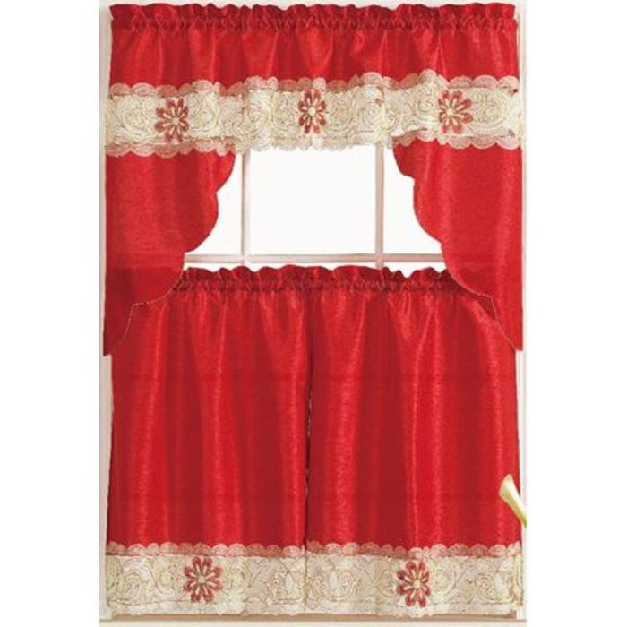 Red And White Kitchen Curtains
 Red Kitchen Curtains
