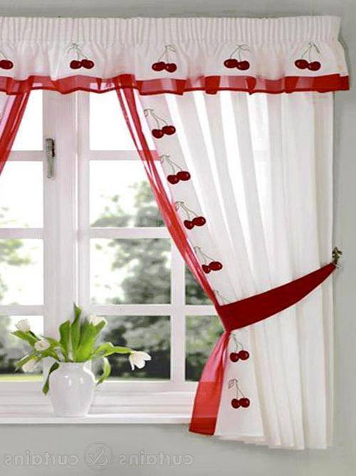 Red And White Kitchen Curtains
 7 Inspirational Themes For Red Kitchen Curtains Interior