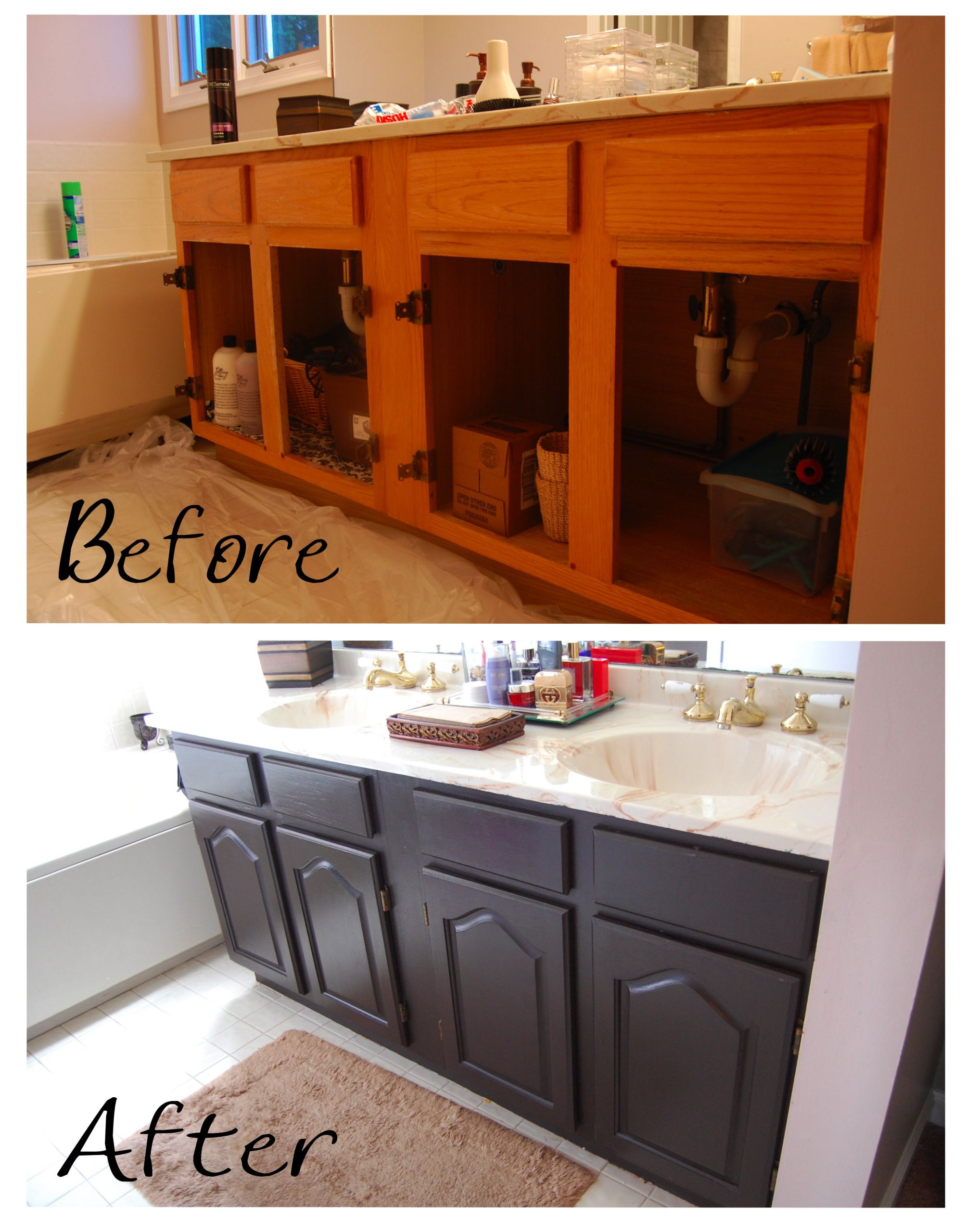 Repainting Bathroom Cabinets
 Painting a Bathroom Vanity – Made2Style