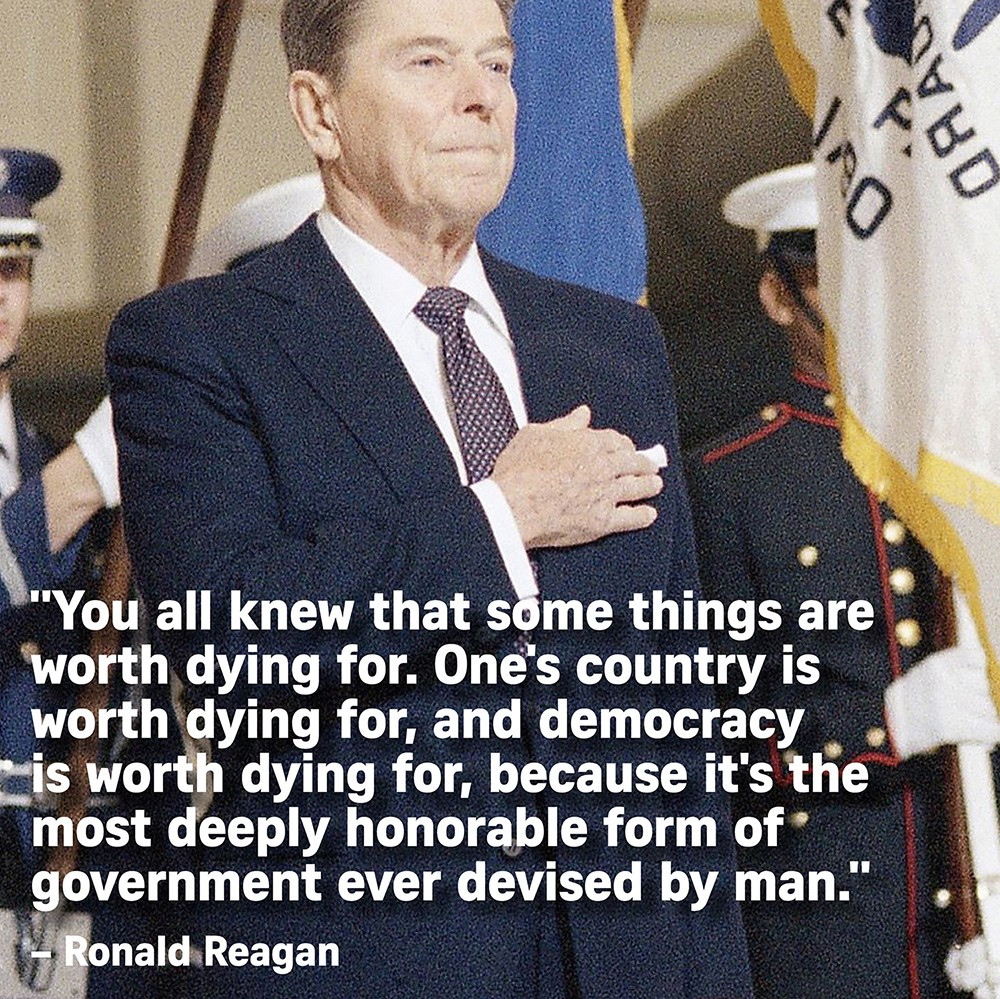 Ronald Reagan Memorial Day Quotes
 Nine quotes capturing the spirit of Memorial Day