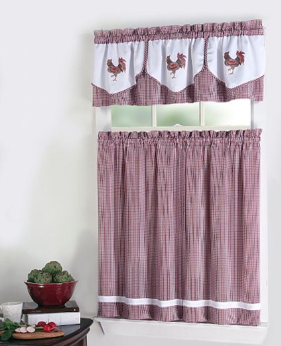 Rooster Kitchen Curtain
 to Rooster Kitchen Curtains Rooster 3 Piece