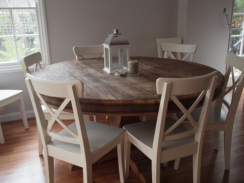 Rustic Round Kitchen Table
 ikea chairs and table in 2019