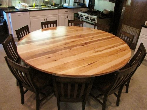 Rustic Round Kitchen Table
 Rustic Elements Furniture Round Hickory 4 Post Pedestal