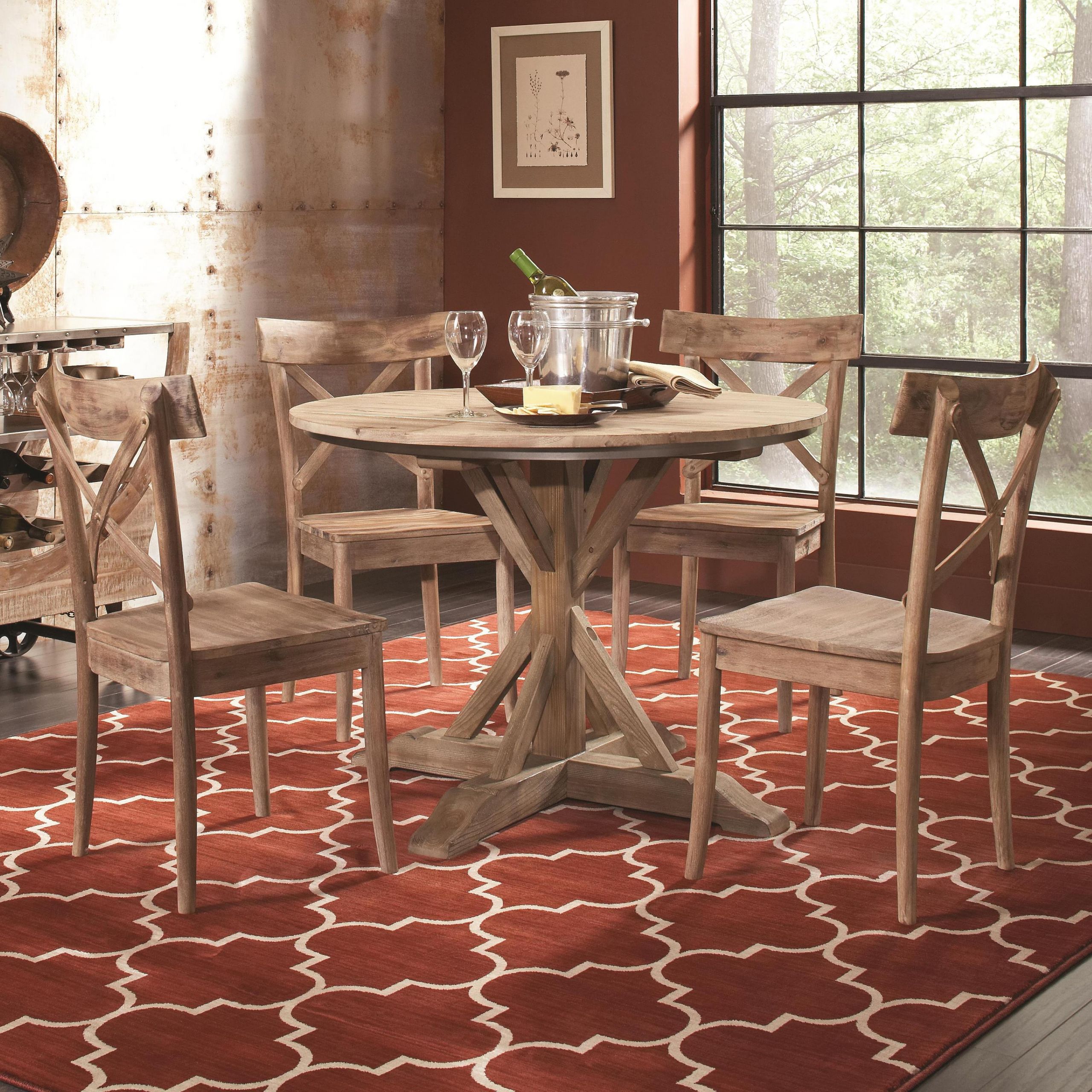 Rustic Round Kitchen Table
 Largo Callista D680 30 Rustic Casual Round Pedestal Table
