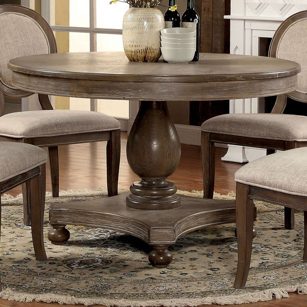 Rustic Round Kitchen Table
 Shop Furniture of America Lelan Traditional Rustic Round