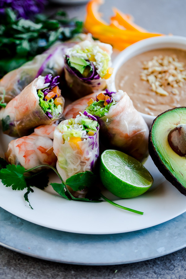 Shrimp Summer Roll Recipe
 Brown Rice Shrimp Summer Rolls with Peanut Lime Dipping