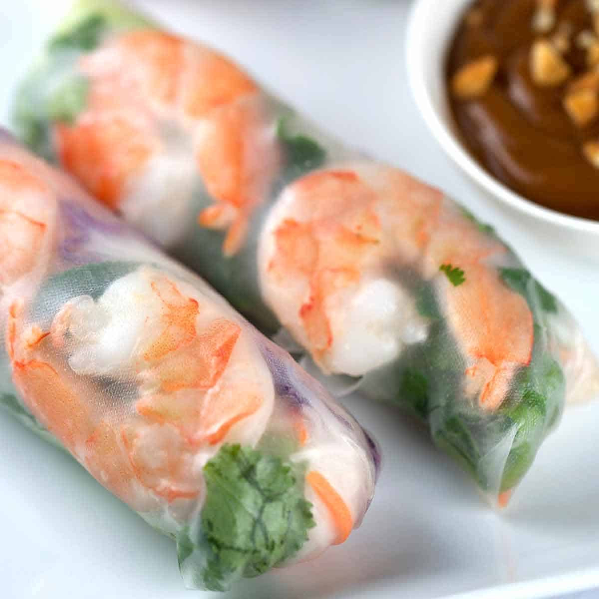 Shrimp Summer Roll Recipe
 Fresh Shrimp Spring Rolls with Peanut Dipping Sauce