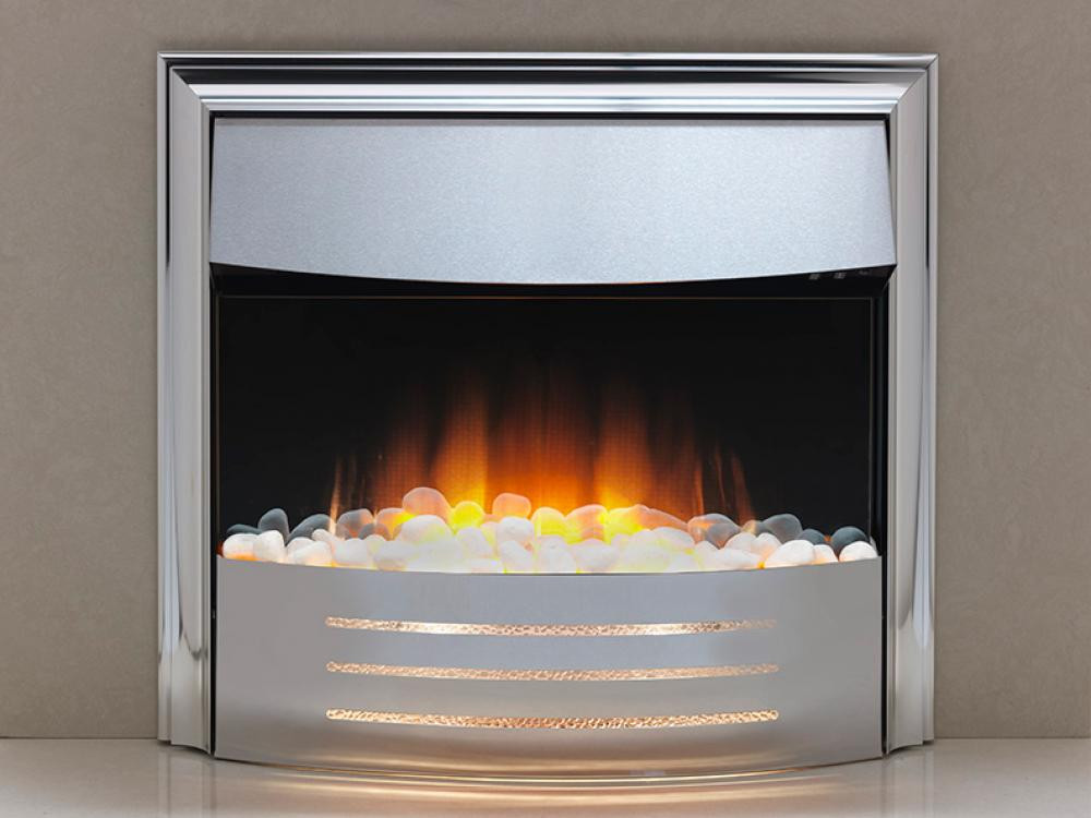 Silver Electric Fireplace
 Electric fireplace Flamerite Fires Cisco 22 Extreme