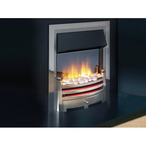 Silver Electric Fireplace
 Flame Essence Hudson Silver Electric Fire