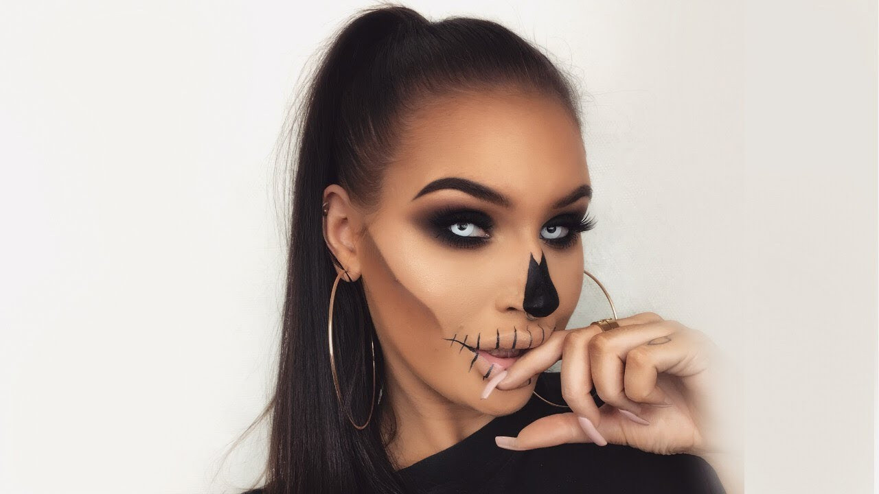 Simple Halloween Makeup Ideas
 Easy Simple Last Minute Skull