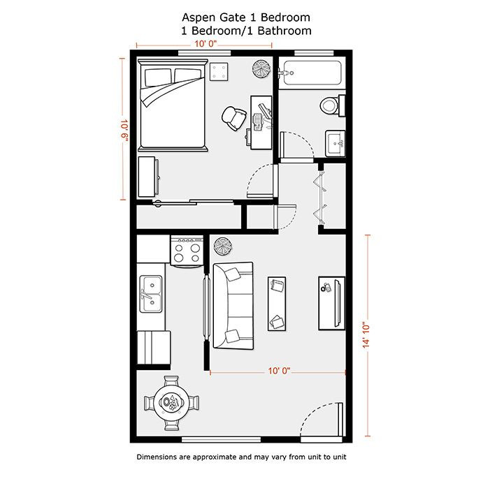 Small 1 Bedroom House Plans
 1 bedroom apartment floor plans 500 sf