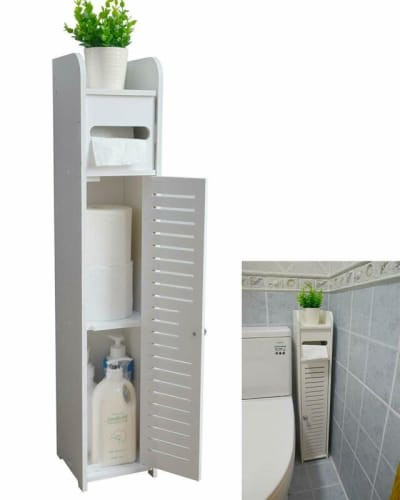 Small Bathroom Floor Shelf
 Aojezor Small Bathroom Storage Corner Floor Cabinet With
