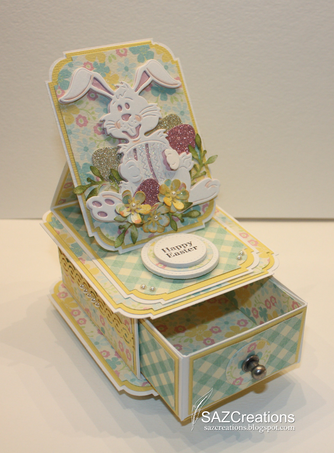 Small Easter Gifts
 Creations by SAZ Small Easter Easel Card Gift Boxes