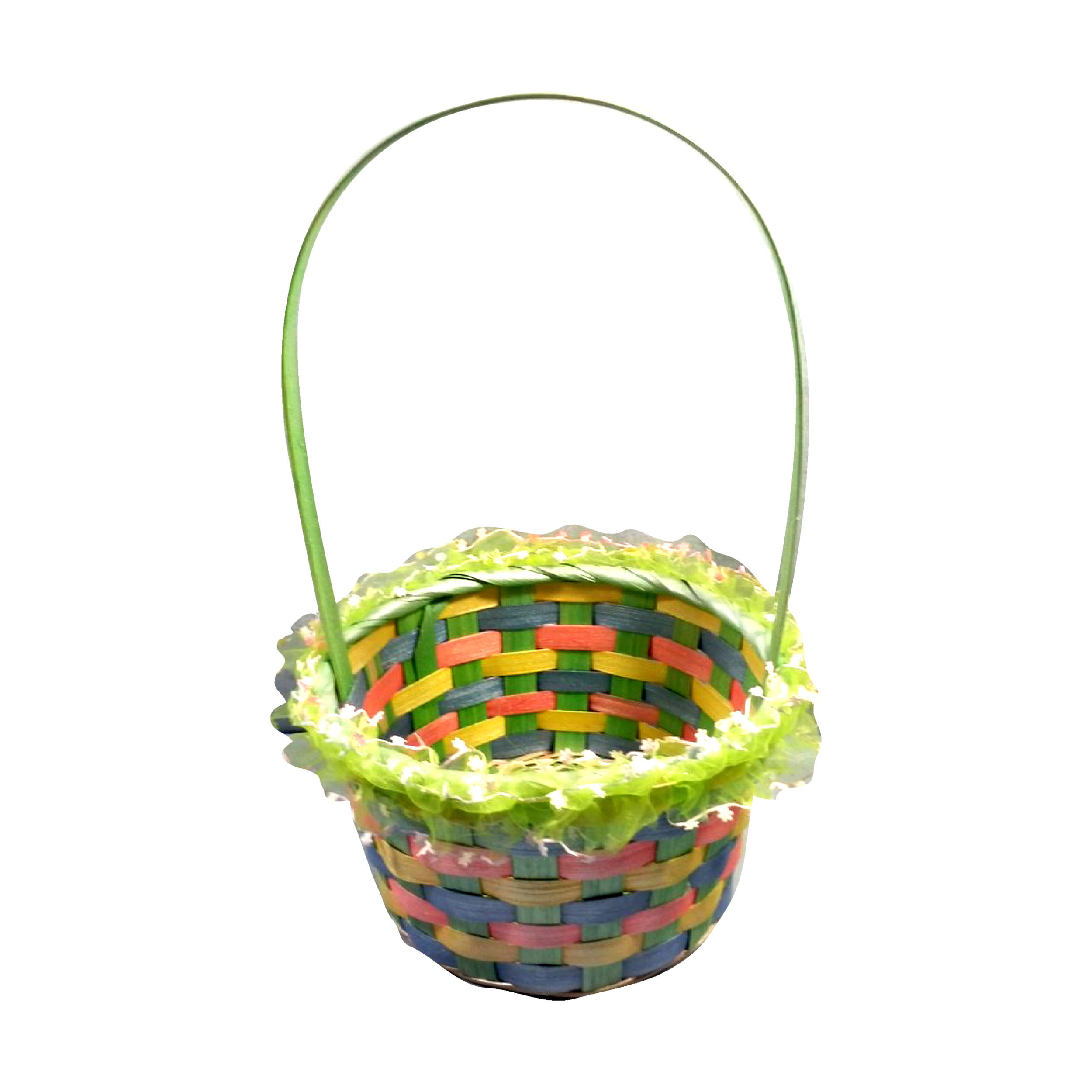 Small Easter Gifts
 Easter Jubilee Small Round Shimmer Bamboo Easter Basket Green