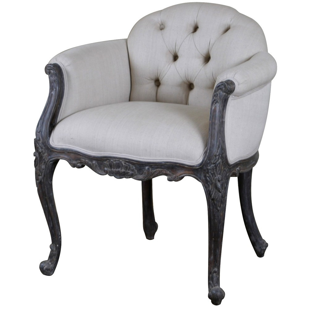 Small Upholstered Chair For Bedroom
 Louis Upholstered Low Back Armchair