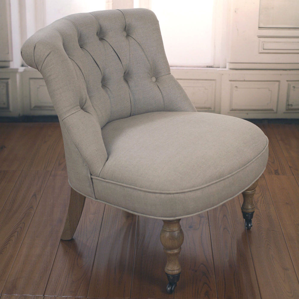 Small Upholstered Chair For Bedroom
 Bedroom Chair Upholstered Linen French Provincial USA Oak