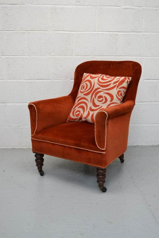 Small Upholstered Chair For Bedroom
 VICTORIAN UPHOLSTERED SMALL ARMCHAIR BEDROOM READING CHAIR