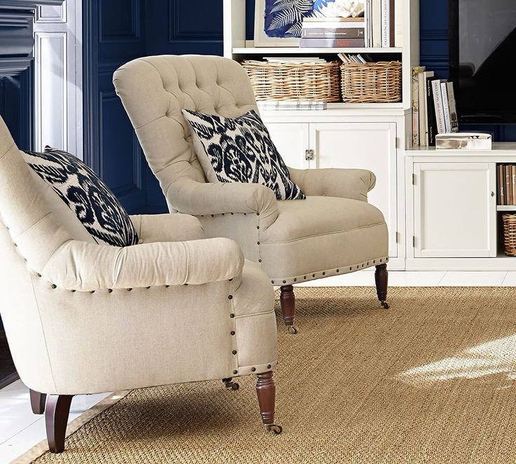 Small Upholstered Chair For Bedroom
 359 best images about Navy White & Cream Oh My on Pinterest