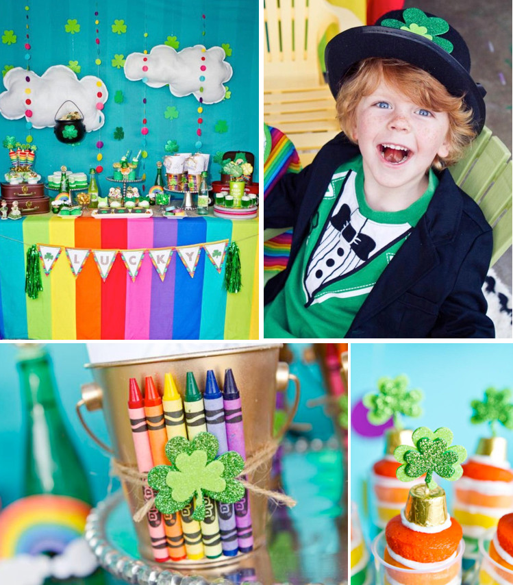 St Patrick's Day Baby Photo Ideas
 Kara s Party Ideas Rainbow Girl Boy Pot of Gold St