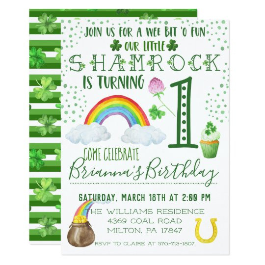 St Patrick's Day Birthday Party
 St Patrick s Day Birthday Party Invitation