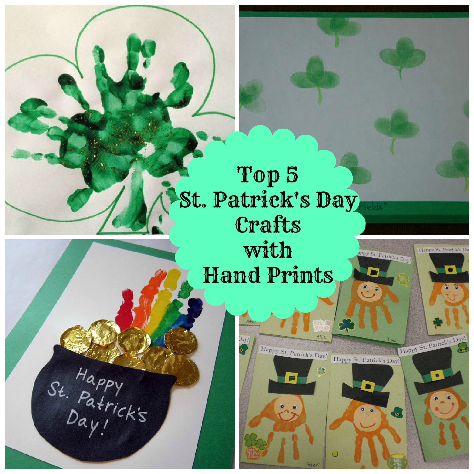 St Patrick's Day Crafts For Preschoolers Easy
 5 Easy Hand Print St Patrick s Day Crafts for Kids