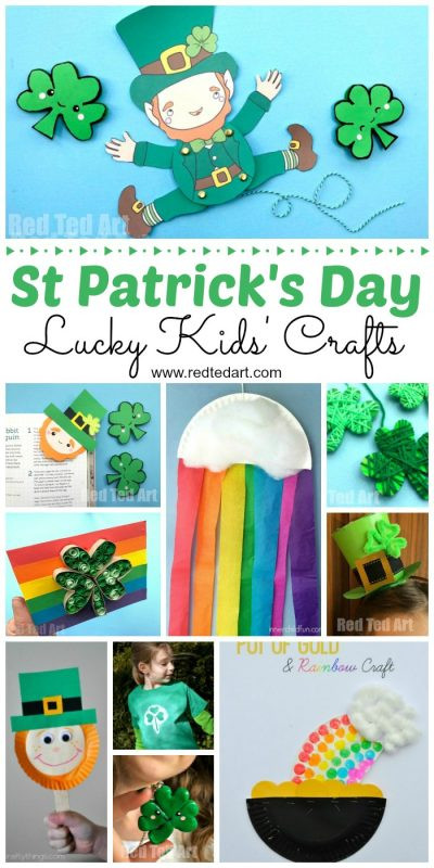 St Patrick's Day Crafts For Preschoolers Easy
 Paper Plate Tambourine for St Patrick s Day Red Ted Art