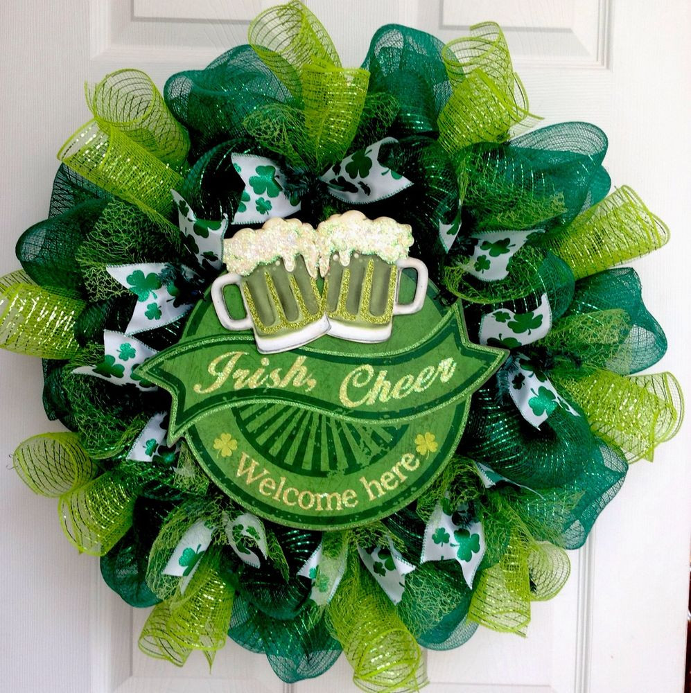 St Patrick's Day Decor
 Irish Cheer Wel e Here St Patrick s Day Handmade Deco