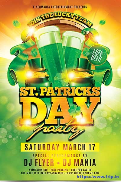St Patrick's Day Party
 70 Best St Patrick s Day Flyer Print Templates 2019