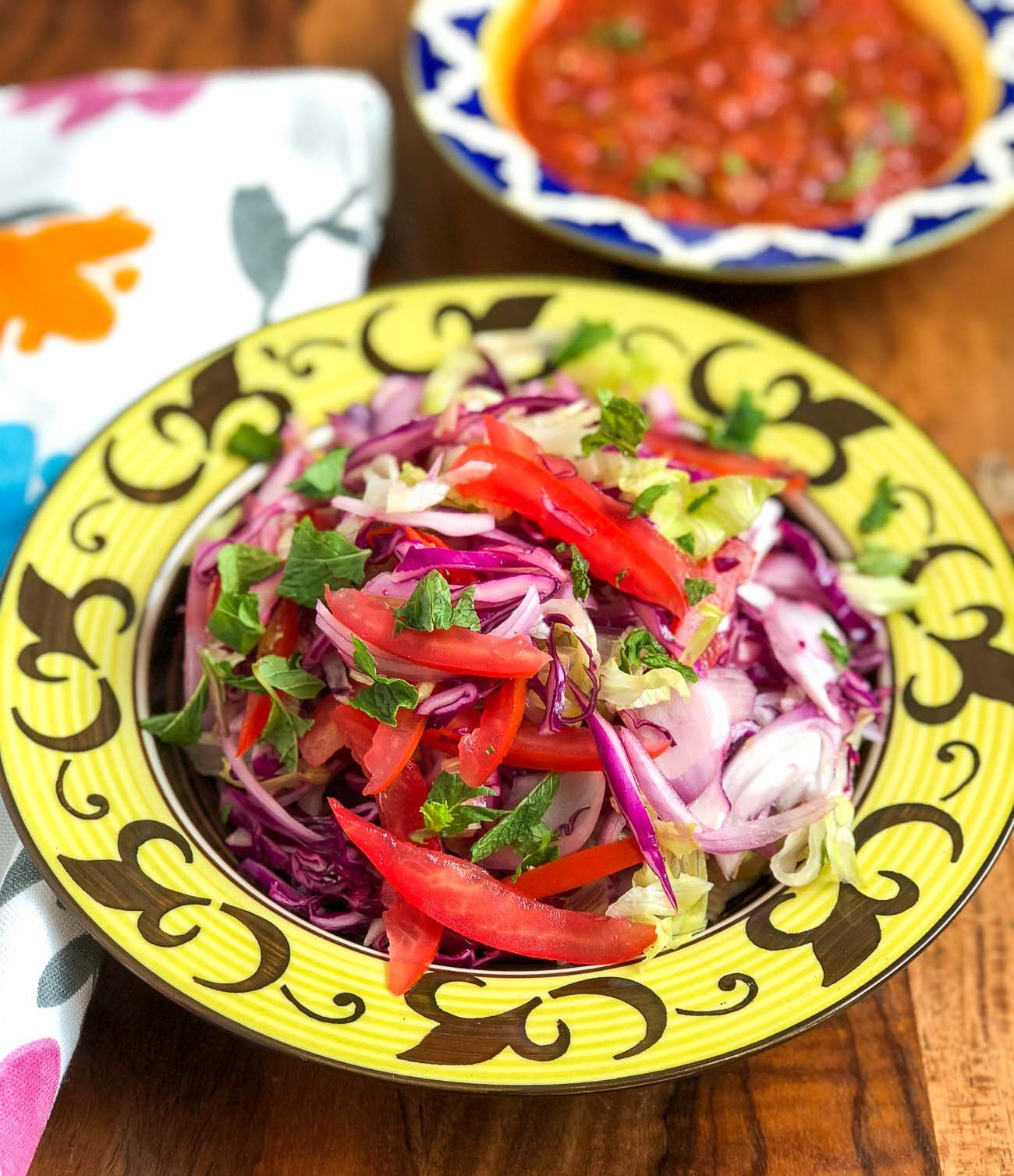 Summer Cabbage Recipe
 Summer Salad Recipe Red Cabbage Lettuce ions Tomato by