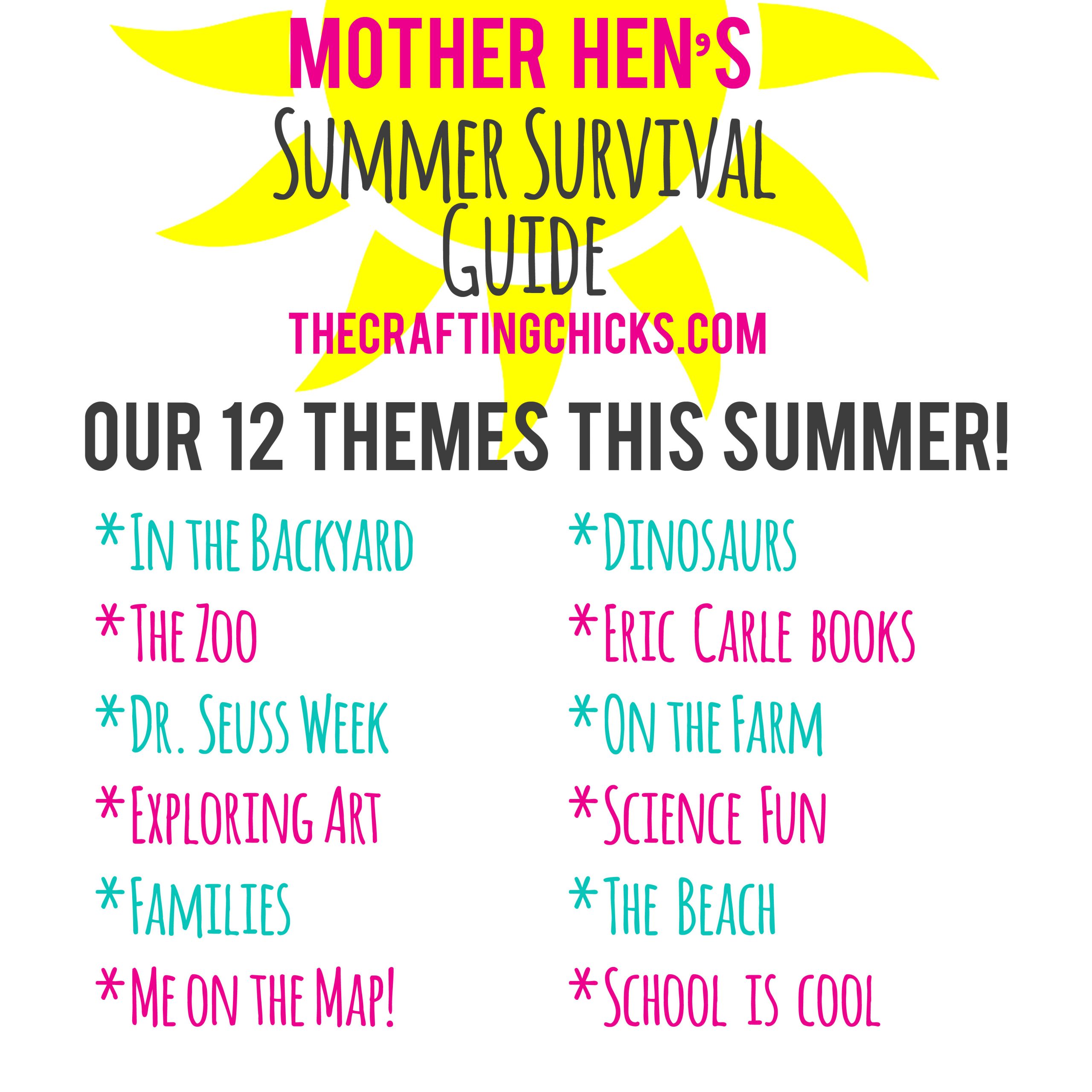 Summer Camp Ideas For Preschool
 Mother Hen Summer Survival Guide 2016 The Crafting Chicks