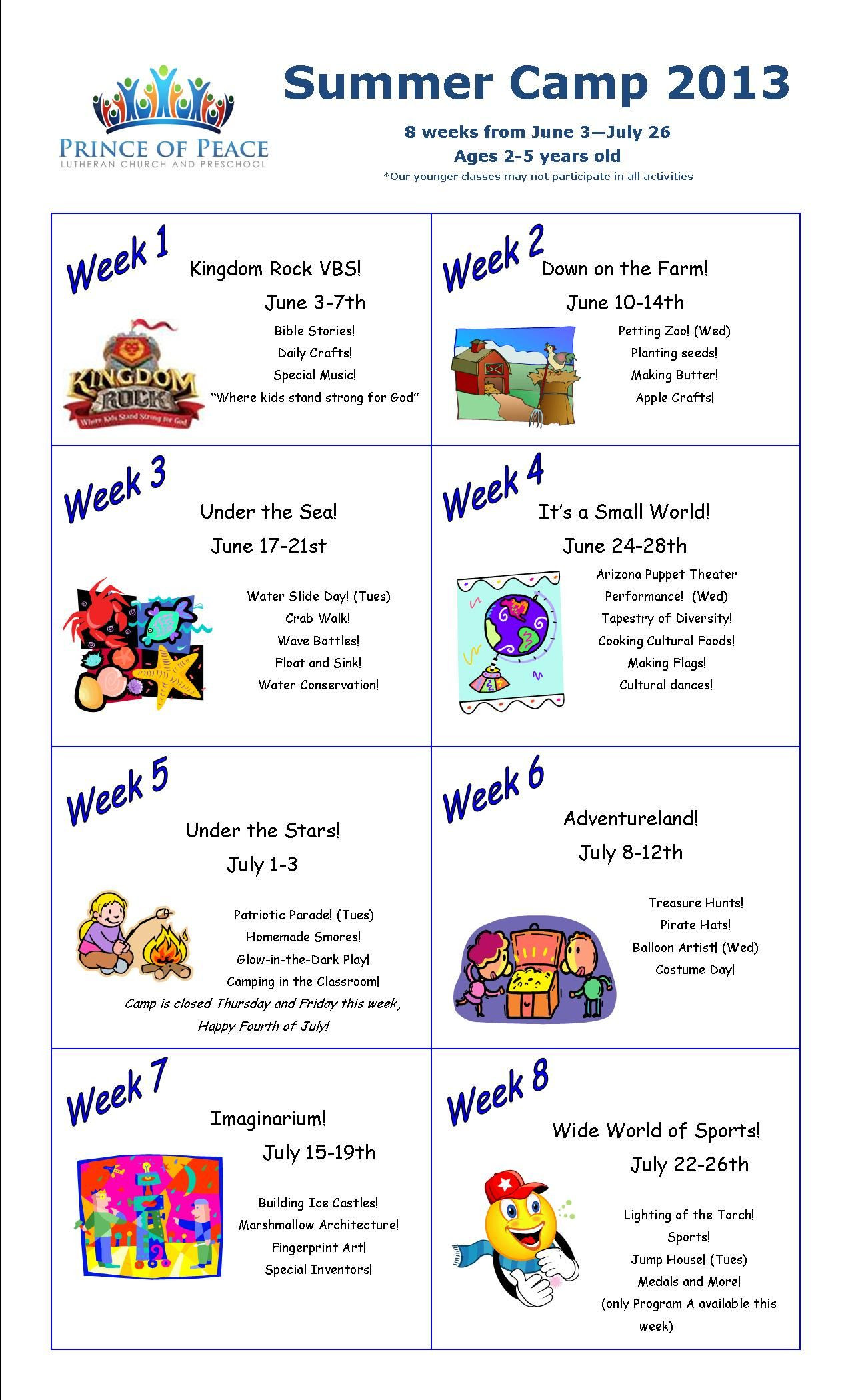 Summer Camp Ideas For Preschool
 summer camp calendar 2013 I love this idea to devote a