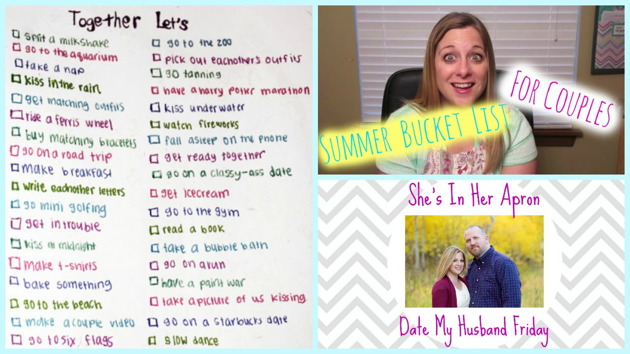 Summer Ideas For Couples
 Summer Bucket List For Couples