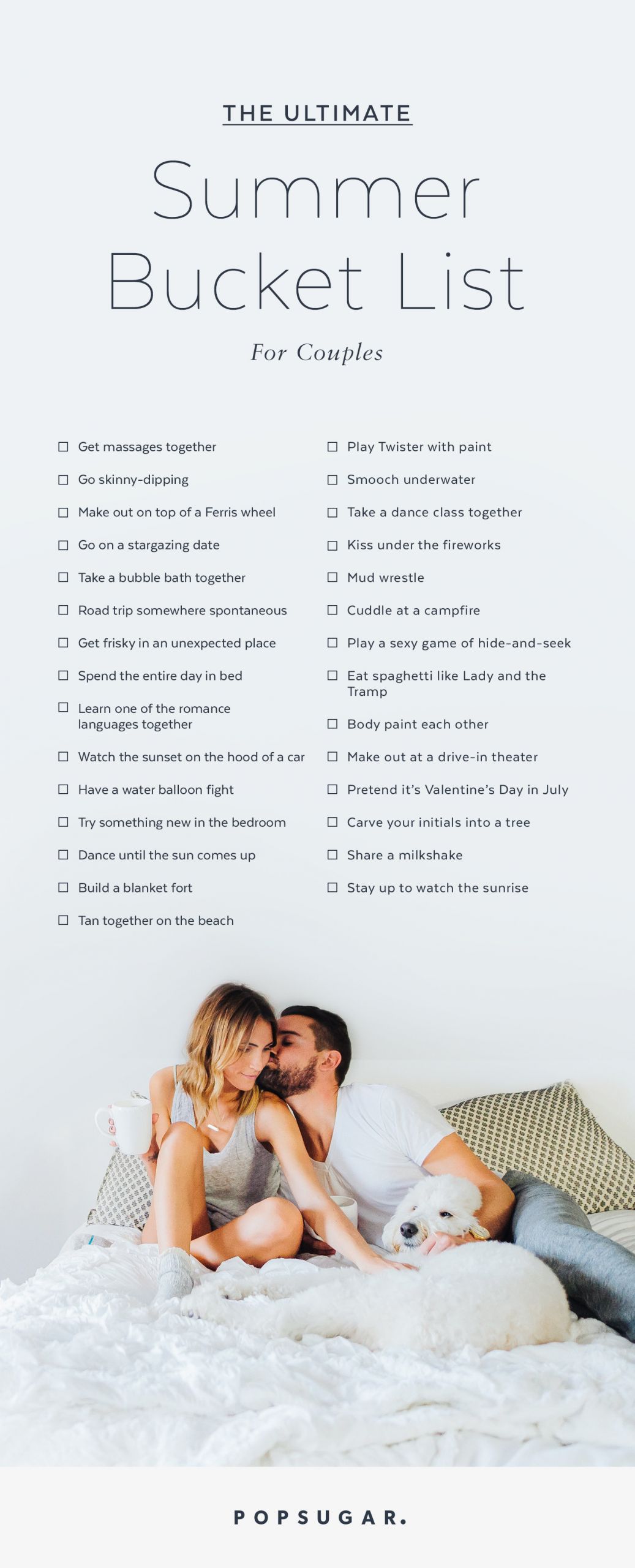 Summer Ideas For Couples
 Summer Bucket List For Couples