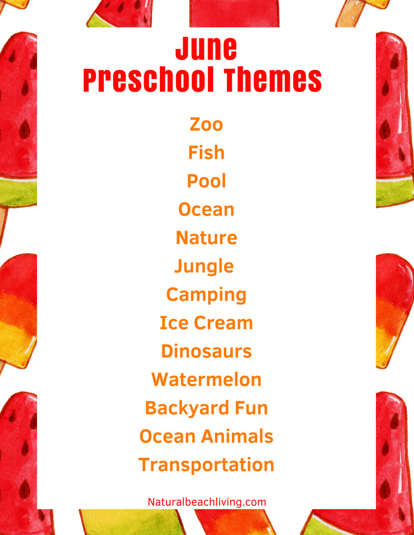 Summer School Curriculum Ideas
 June Preschool Themes with Lesson Plans and Activities