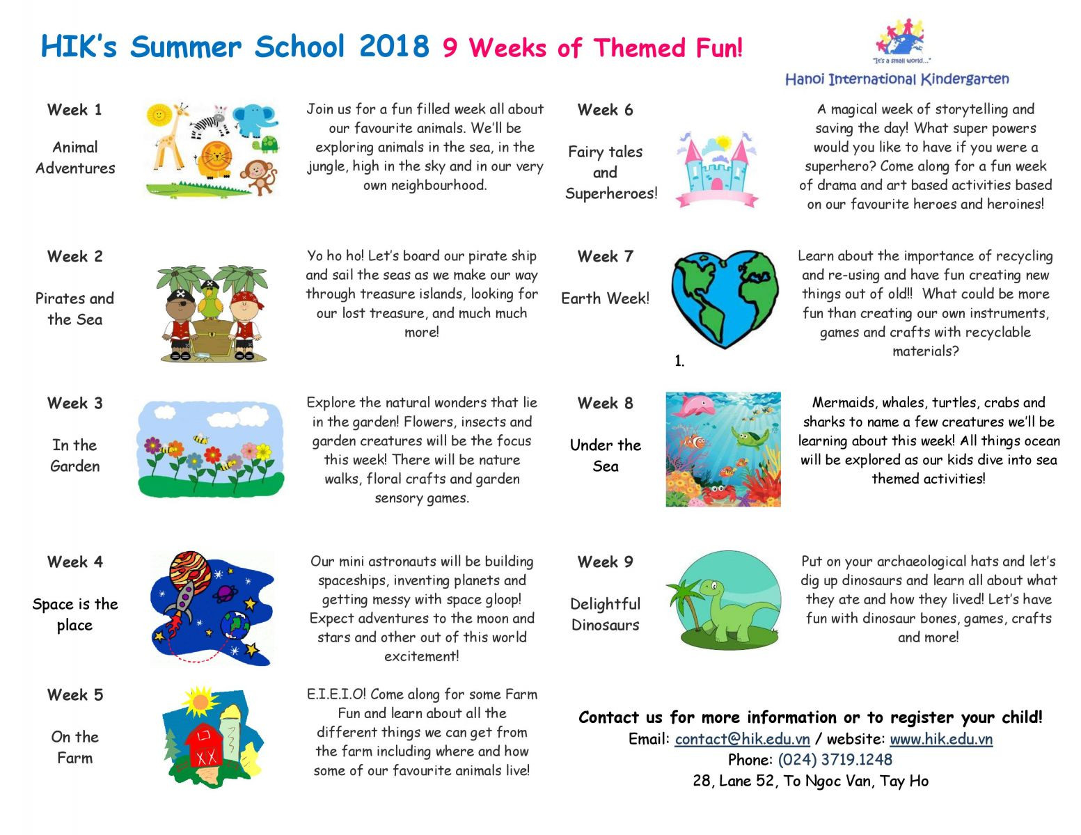 Summer School Curriculum Ideas
 Summer Themes
