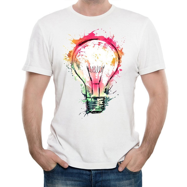 Summer T Shirt Design
 2018 new summer fashion Men T shirt Splash Ideas art T