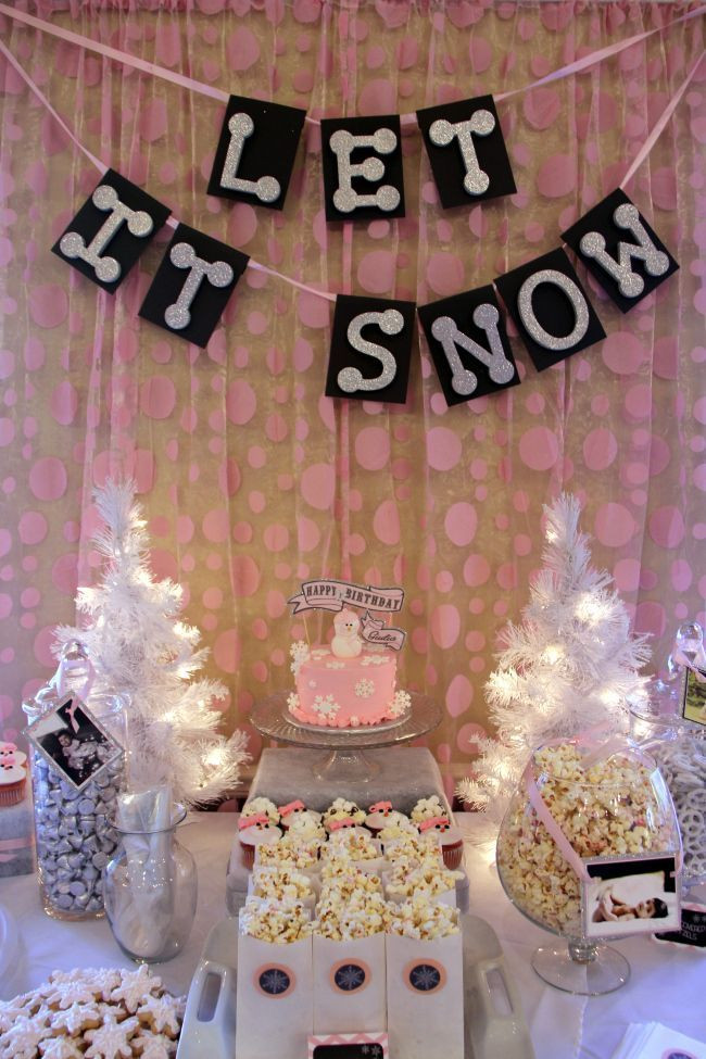 Teenage Birthday Party Ideas In Winter
 Beautiful Winter ONEderland First Birthday Party