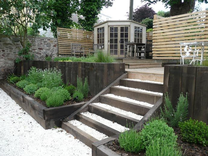 Terrace Landscape Steps
 This could solve my gardening problems of the future for a
