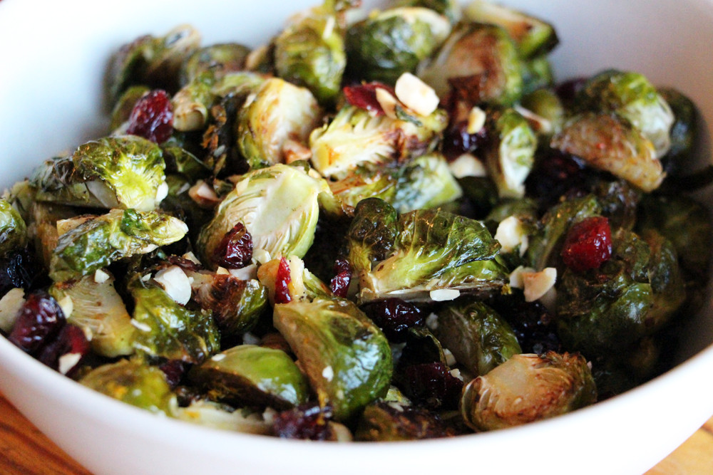 Thanksgiving Brussel Sprouts Recipe
 Roasted Brussels Sprouts with Dried Cranberries Toasted