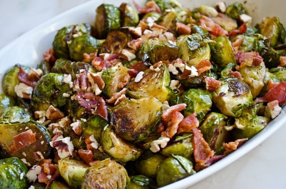 Thanksgiving Brussel Sprouts Recipe
 Roasted Brussels Sprouts with Bacon Pecans and Maple