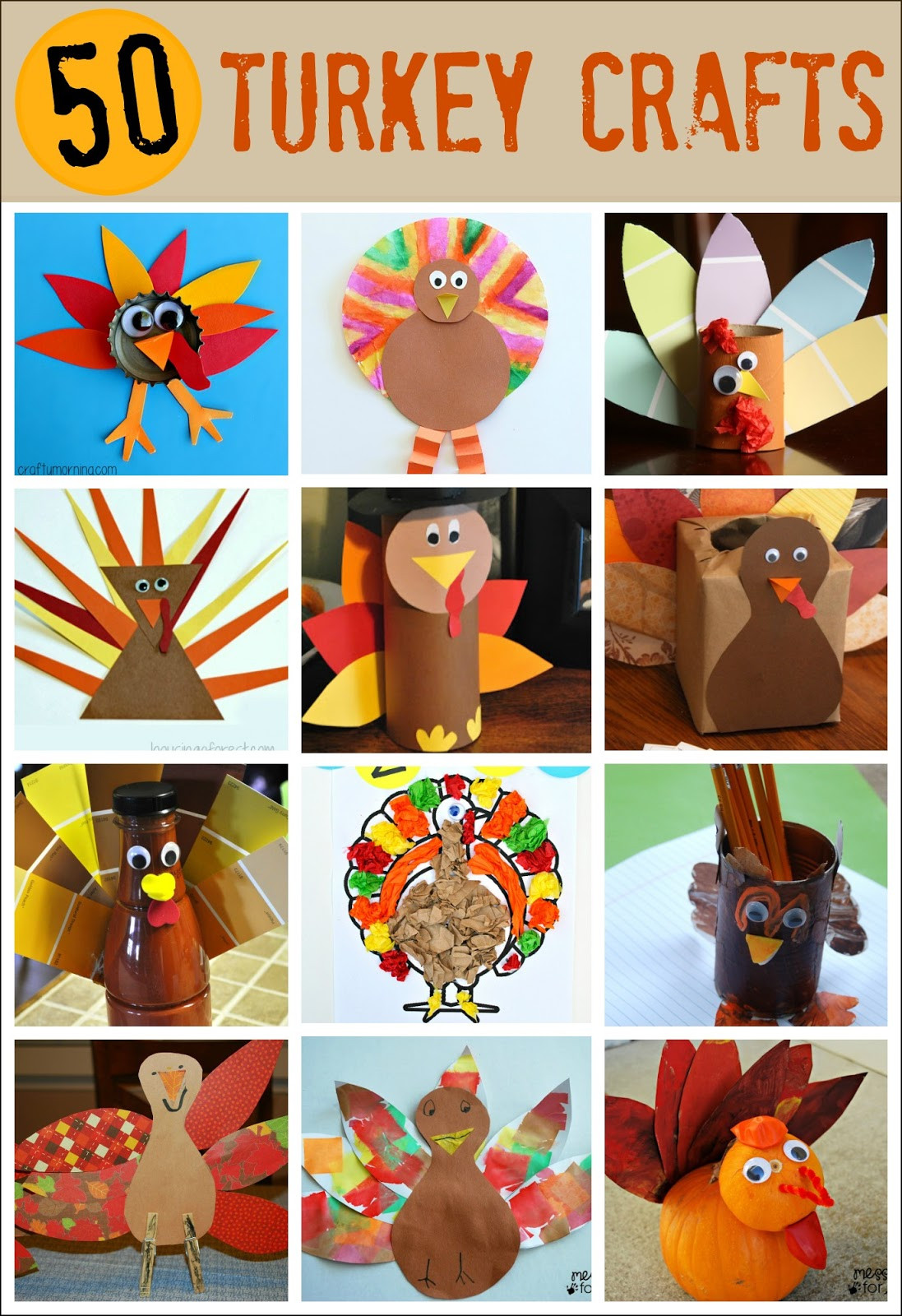 Thanksgiving Craft Ideas For Preschoolers
 Thanksgiving Crafts for Kids Pipe Cleaner Turkey Mess