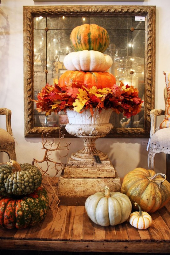 Thanksgiving Home Decor Ideas
 46 Beautiful Thanksgiving Pumpkin Decorations For Your