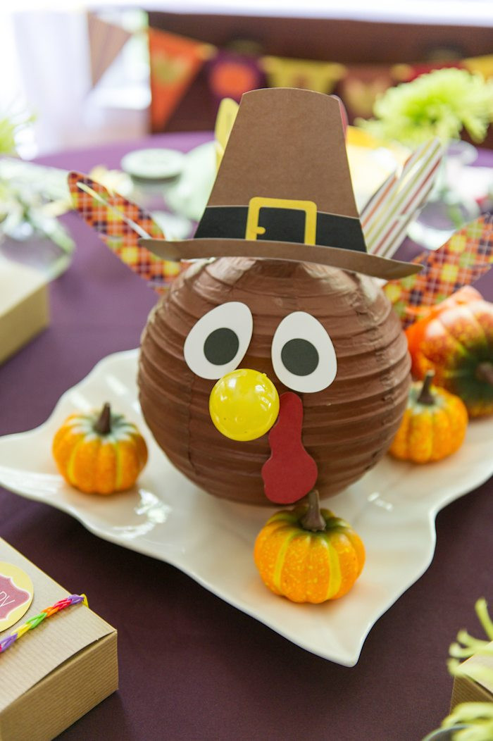 Thanksgiving Party Food
 Kara s Party Ideas Colorful Thanksgiving Party For Kids