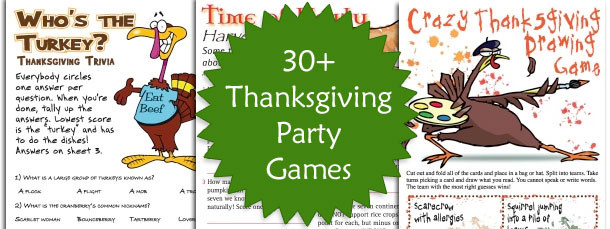 Thanksgiving Party Games
 Printable Picnic Activities for Kids — Printable Treats