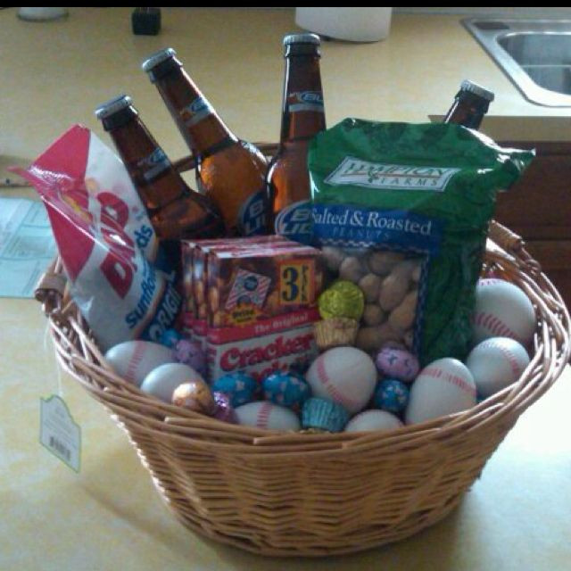 Themed Easter Basket Ideas
 Made this baseball themed Easter basket for my boyfriend