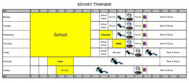 Time Table For Kids
 Primary School Kids Schedules