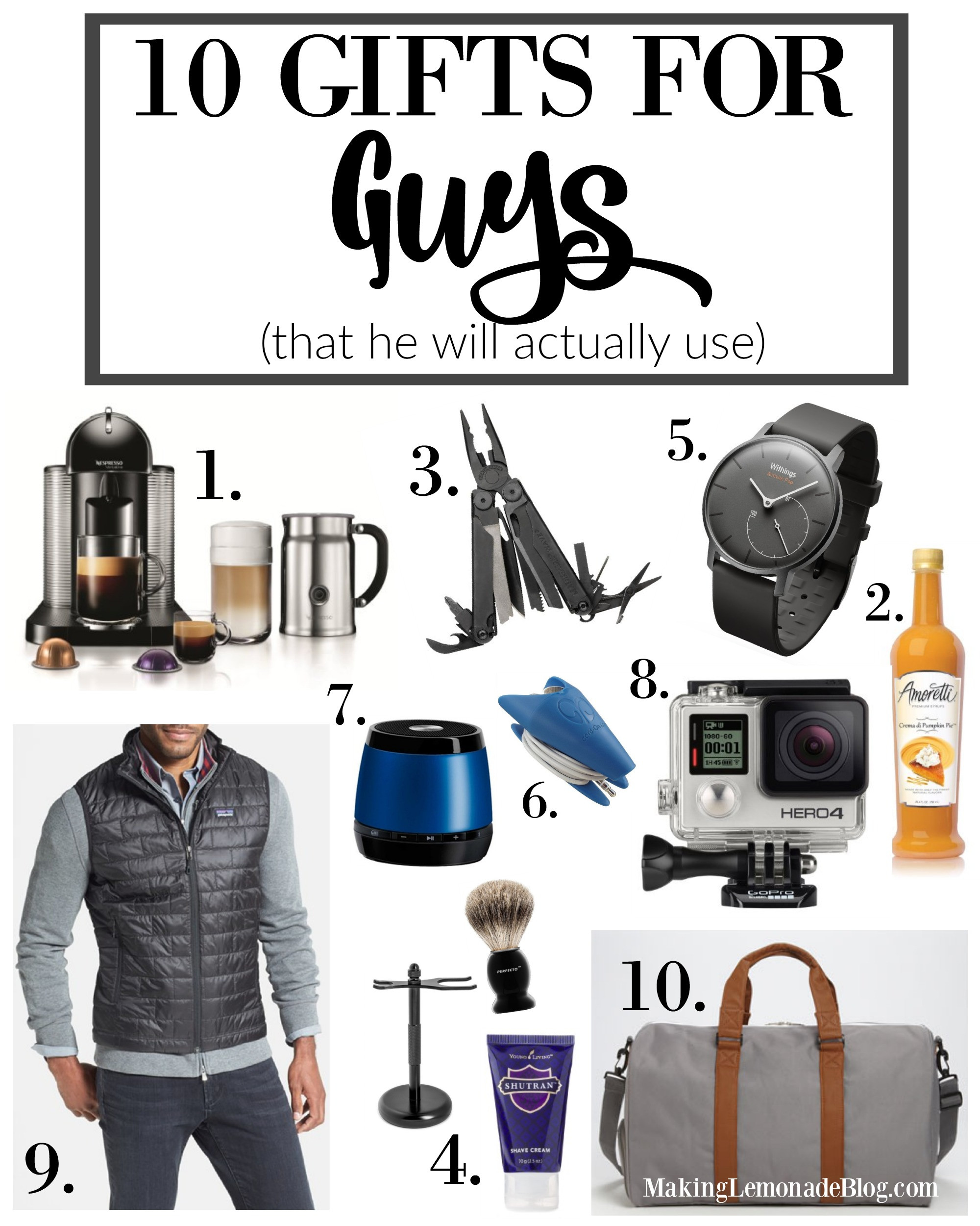 Top Christmas Gifts For Men
 Ten Best Gifts for Guys That He ll Use