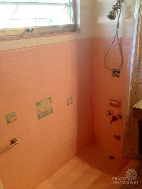 Vintage Bathroom Tile For Sale
 Ideas to tone down the sea of pink in Gus pink bathroom