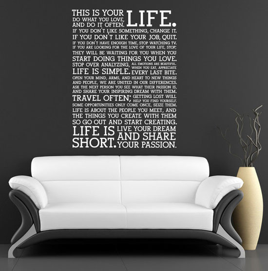 Wall Decals Quotes For Bedroom
 50 Beautiful Designs Wall Stickers Wall Art Decals