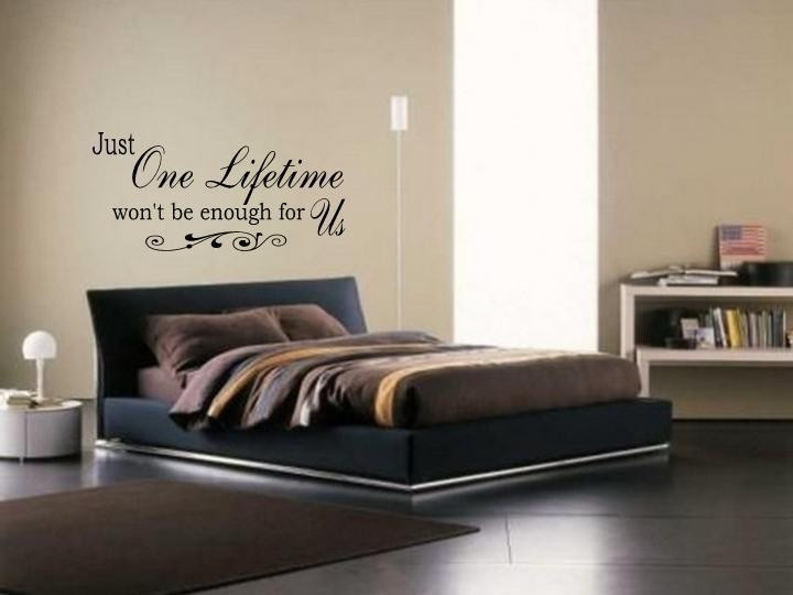 Wall Decals Quotes For Bedroom
 JUST ONE LIFETIME Wall Art Vinyl Decal Bedroom Lettering